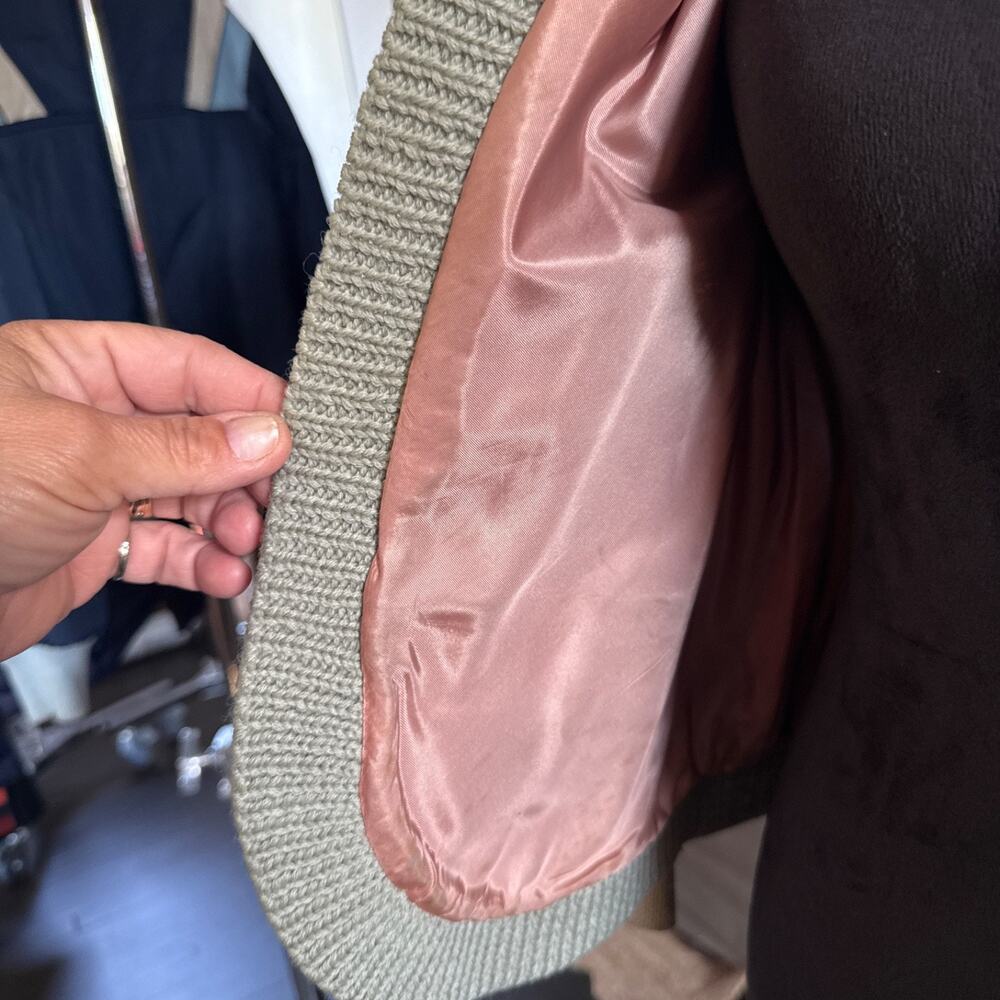 Susan Thomas x Joseph Magnin Leather & Knit Vintage Jacket, Women's M-L - Picture 6 of 10